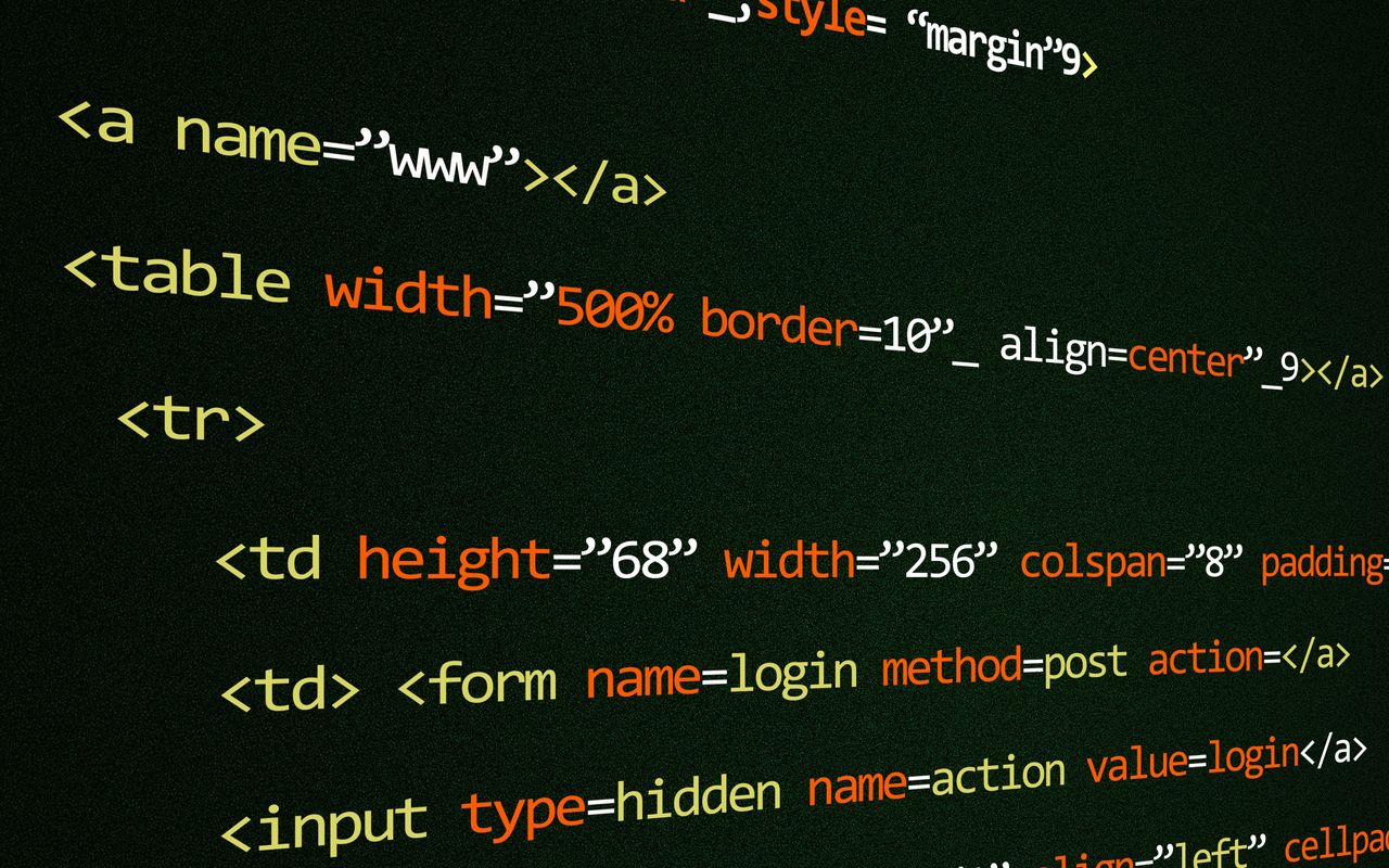 Portfolio Close-up of HTML code lines highlighting web development concepts and techniques.